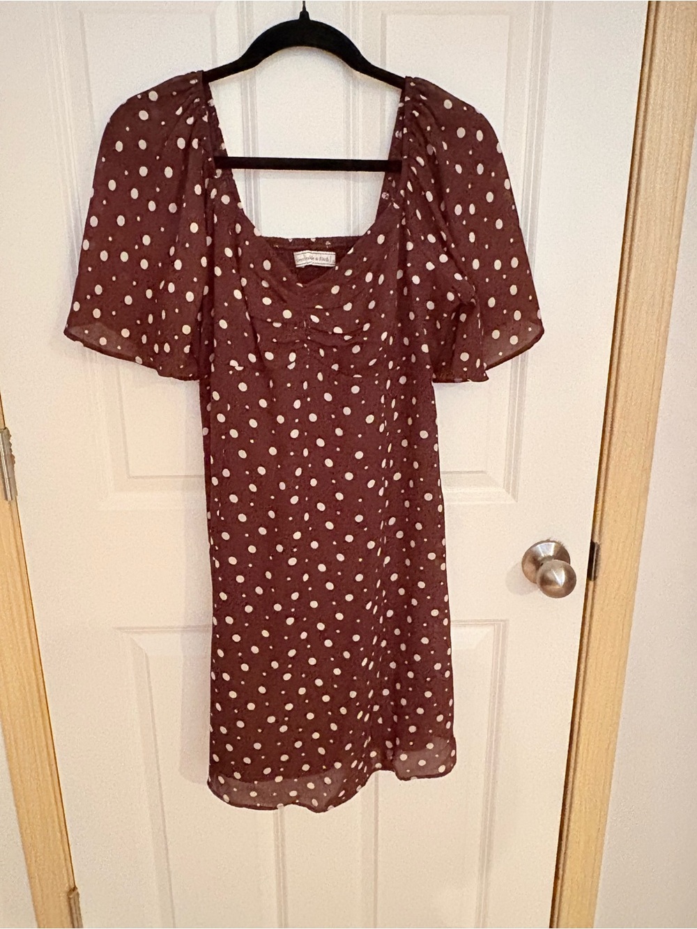 Abercrombie & Fitch Brown Polka Dot Mini Dress